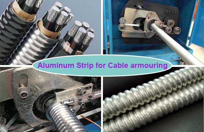 aluminium strips for cable armouring